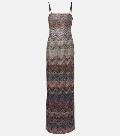 Missoni Zig Zag Embellished Maxi Dress In Multi