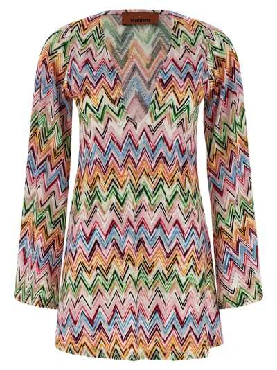 Missoni Zig Zag Embroidery Dress Dresses Multicolor