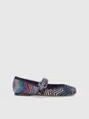 MISSONI BALLERINAS AUS ZICK-ZACK-STOFF MIT TRÄGERN