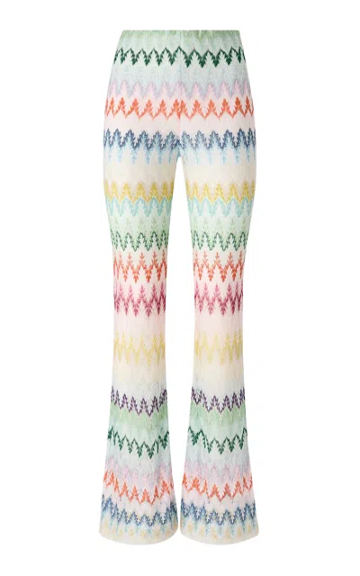 Missoni Zig Zag Flared Raschel Trousers In Multi