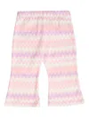 Missoni Zig-zag Flared Trousers In Pink