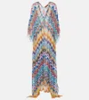 MISSONI ZIG ZAG FRINGED MAXI DRESS