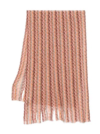 MISSONI MISSONI ZIG-ZAG FRINGED SCARF ACCESSORIES