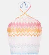 MISSONI ZIG ZAG HALTER-NECK TOP