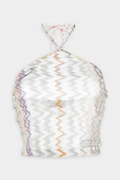 Missoni Zig-zag Halter Top In Chevron Resort Multicolor In Neutral