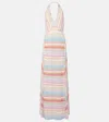 MISSONI ZIG ZAG HALTERNECK LAMÉ MAXI DRESS