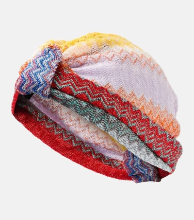 Missoni Zig Zag Head Wrap In Multicoloured