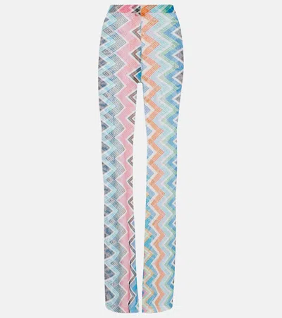 Missoni Zig Zag High-rise Flared Pants In Carioca Macro Chevron