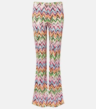 Missoni Zig Zag High-rise Flared Pants In Multi