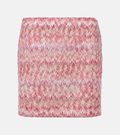 Missoni Zig Zag High-rise Miniskirt In Pink