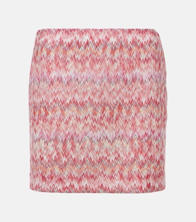 Missoni Metallic Crochet-knit Mini Skirt In Multi