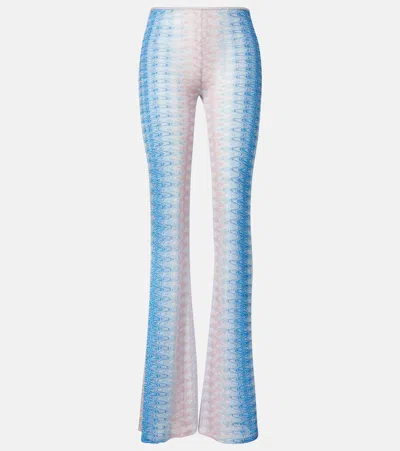 Missoni Zig Zag High-rise Semi-sheer Flared Pants