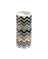 Missoni Zigzag-print Porcelain Vase (36cm X 16cm) In Multi