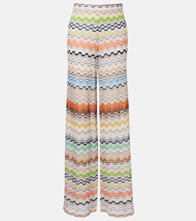 Missoni Zig Zag High-rise Wide-leg Pants In Multi