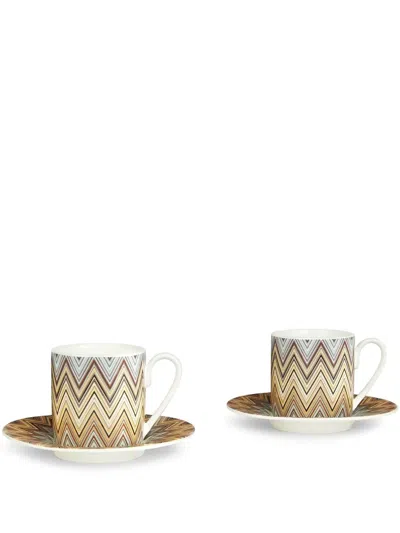 Missoni Zig Zag Jarris Coffee Set In Brown