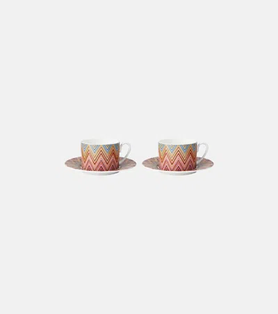 Missoni Zig Zag Jarris Set Of 2 Teacups And Saucers
