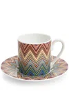 Missoni Zig Zag Jarris Zigzag-print Coffee Cup Set In Red