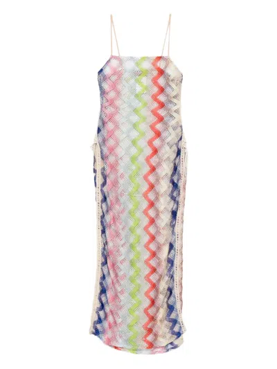 Missoni Zig-zag Knit Beach Dress In Multi