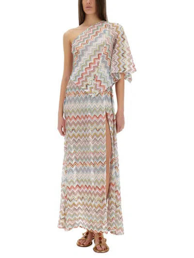 Missoni Zig Zag Knit Cover-up Skirt In Multicolour