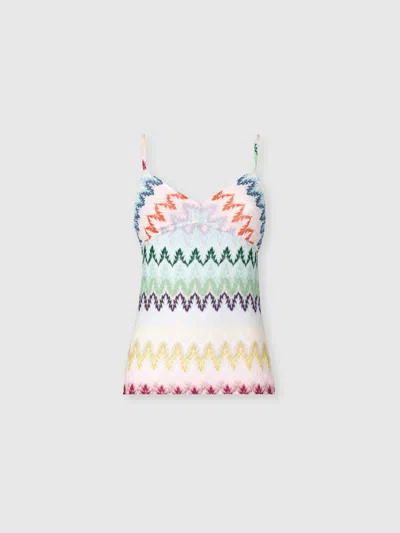 Missoni Tanktop Aus Zickzack-spitze In Multi