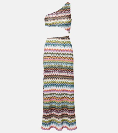 Missoni Zig Zag Lamé Beach Cover-up In Multi