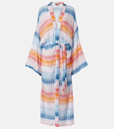 Missoni Zig Zag Lamé Beach Cover-up In Multicoloured