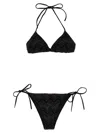 Missoni Zigzag-knit Bikini Set In Black