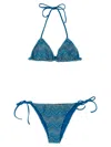 Missoni Zig Zag Lamé Bikini In Blue