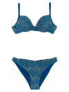 Missoni Zig Zag Lamé Bikini In Blue