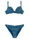 Missoni Zig Zag Lamé Bikini In Blue
