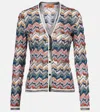 Missoni V-neck Cardigan In Embroidered Lace In Multi