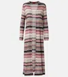 Missoni Cardigan With Lamé Serrated Zigzag Pattern And V-neck In Multicoloured