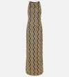 Missoni Round Neck Dress In Gold