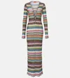 Missoni Zig Zag Lamé Maxi Dress In Multi