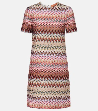 Missoni Zig Zag Lamé Minidress In Multi