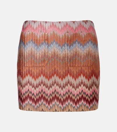 Missoni Zig Zag Lamé Miniskirt In Multi