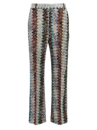 Missoni Zig Zag Lamé Pants In Multi
