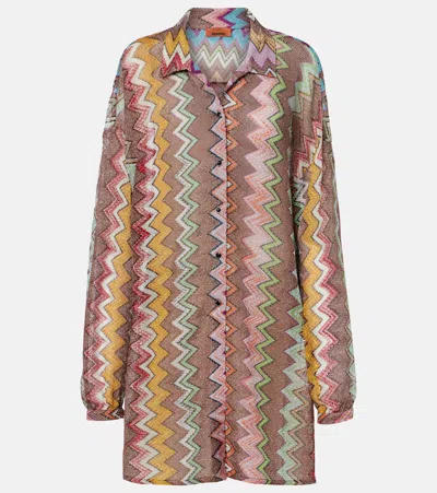 Missoni Zig Zag Lamé Shirt In Multi