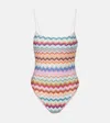 Missoni Zig Zag Lamé Swimwsuit In Multi
