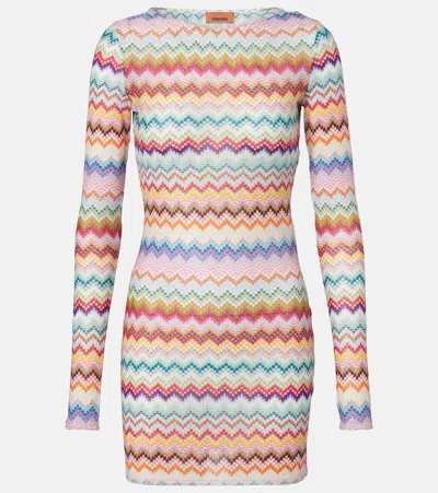 Missoni Zig Zag Lamé T-shirt In Pink