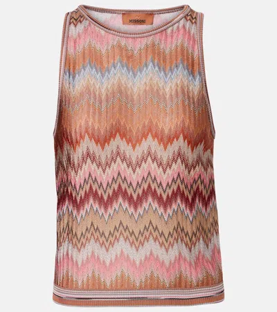 Missoni Zig Zag Lamé Tank Top In Multi