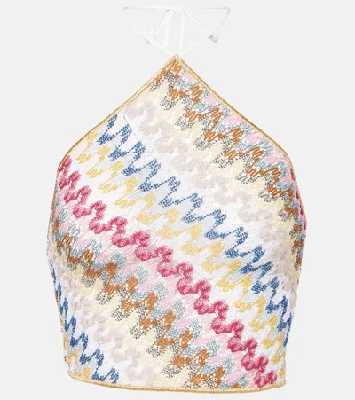 Missoni Zig Zag Lamé Top In Multicolor
