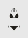 Missoni Zigzag-knit Bikini Set In Black & Lamé