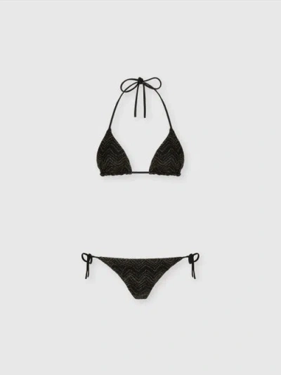 MISSONI MISSONI ZIG ZAG LAMÉ VISCOSE BIKINI