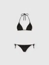 Missoni Zigzag-knit Bikini Set In Black,lamé