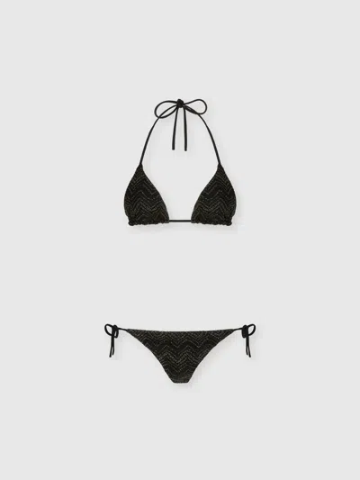 MISSONI ZICK-ZACK-BIKINI AUS LAMÉ-VISKOSE