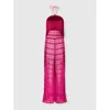 Missoni Zick-zack-jumpsuit Aus Lamé-viskose Mit Fransen In Purple