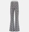 Missoni Metallic Crochet-knit Flared Pants In Black