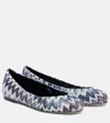 MISSONI ZIG ZAG LUREX BALLET FLATS
