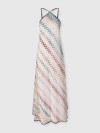 Missoni Zig Zag Mesh Cover-up Dress With Sequins In Multicoloured